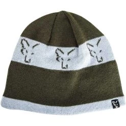 BONNET HOMME FOX GREEN & SILVER BEANIE - VERT/BLANC
