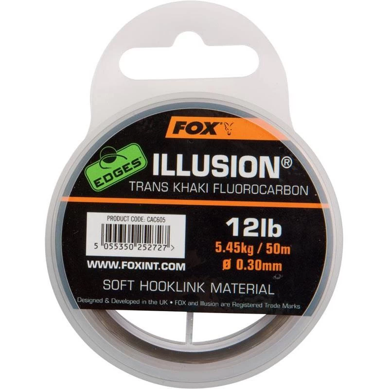 FLUOROCARBONE CARPE FOX ILLUSION SOFT HOOKLINK 50M 3 FLUOROCARBONE CARPE FOX ILLUSION SOFT HOOKLINK 50M