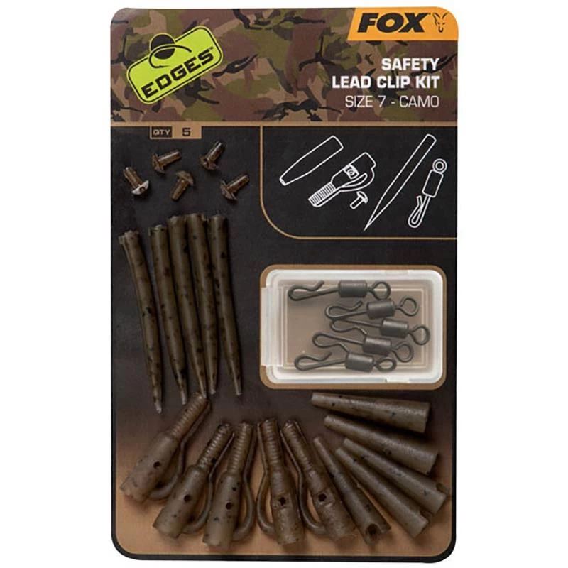KIT FOX EDGES CAMO SAFETY LEAD CLIP KIT 3 KIT FOX EDGES CAMO SAFETY LEAD CLIP KIT