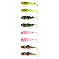 KIT LEURRES SOUPLES FOX RAGE MICRO SPIKEY FRY TAIL UV MIXED COLOUR
