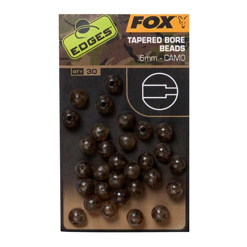 PERLE FOX EDGES CAMO TAPERED BORE BEAD 3 PERLE FOX EDGES CAMO TAPERED BORE BEAD