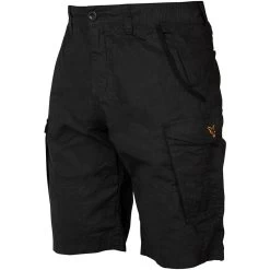 SHORT HOMME FOX COLLECTION BLACK & ORANGE COMBAT SHORTS - NOIR