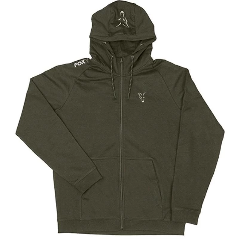 SWEAT HOMME A CAPUCHE FOX COLLECTION LW ZIPPE - GREEN/SILVER 3 SWEAT HOMME A CAPUCHE FOX COLLECTION LW ZIPPE - GREEN/SILVER