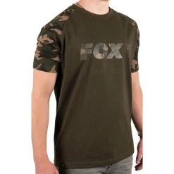 TEE SHIRT MANCHES COURTES HOMME FOX CHEST PRINT T-SHIRT - KAKI/CAMO