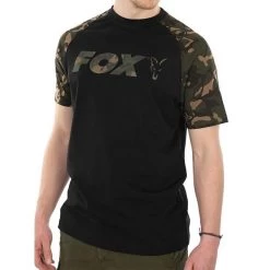 TEE SHIRT MANCHES COURTES HOMME FOX RAGLAN T-SHIRT BLACK/CAMO - NOIR