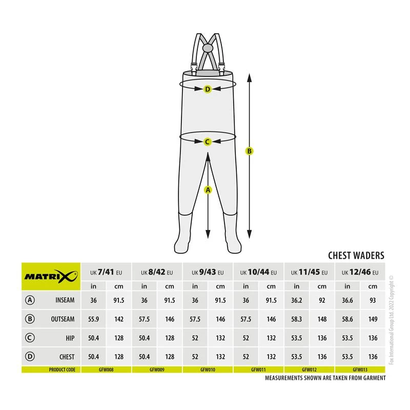 WADERS NYLON FOX MATRIX CHEST WADERS 9 WADERS NYLON FOX MATRIX CHEST WADERS – Image 7